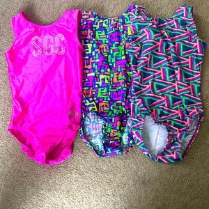 Bundle 3 gymnastics leotards| girls/womens size s-m